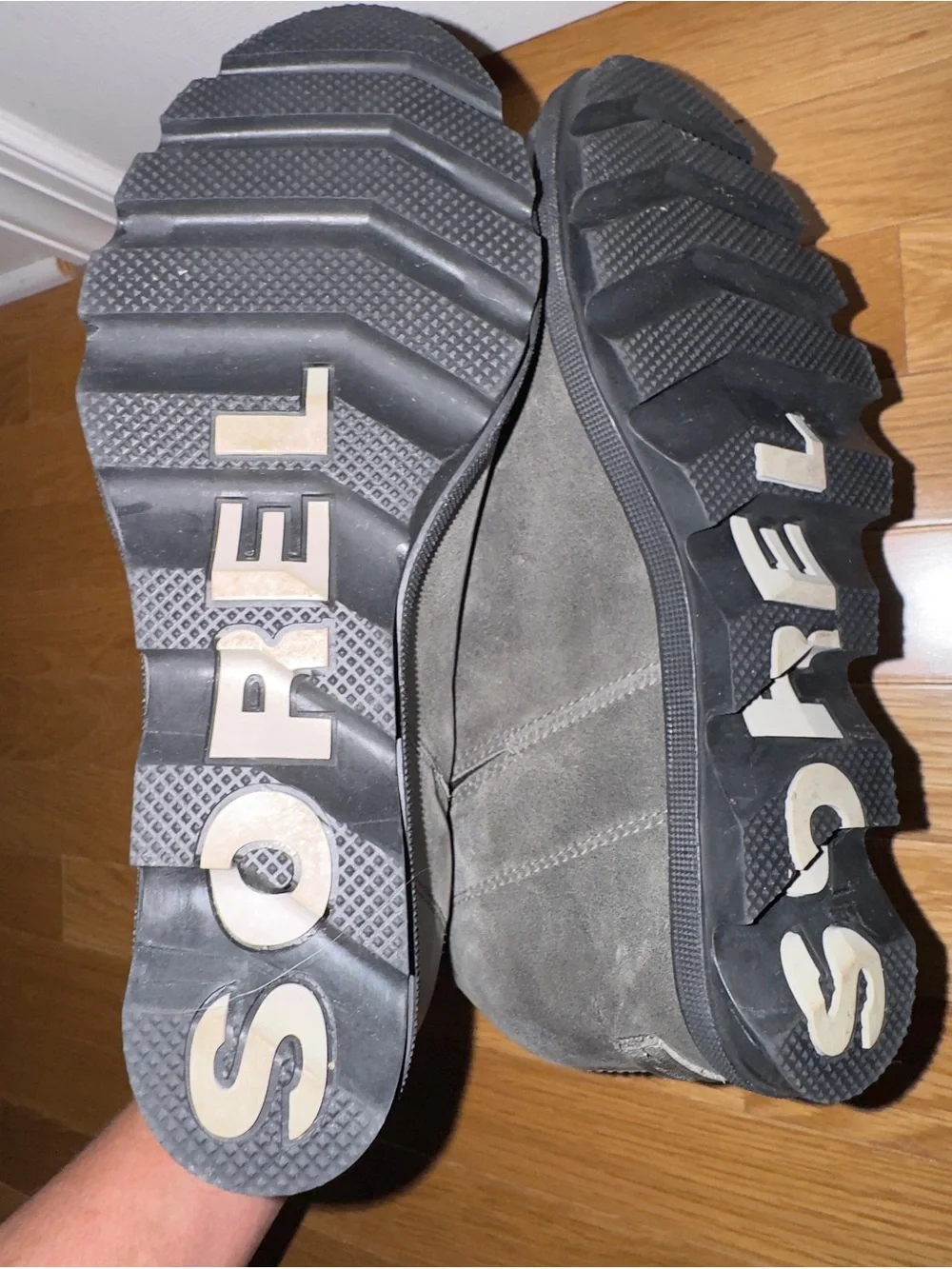 SOREL Joan of Arctic Wedge II Zip Bootie in Quarry Gray Size 9